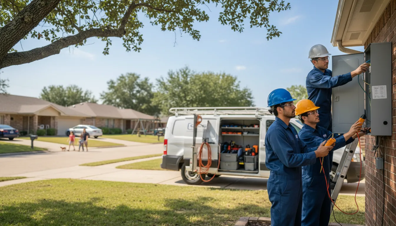 Certified electrician providing emergency electrical services in La Loma, NM